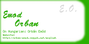 emod orban business card