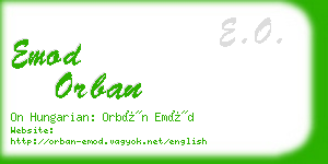 emod orban business card